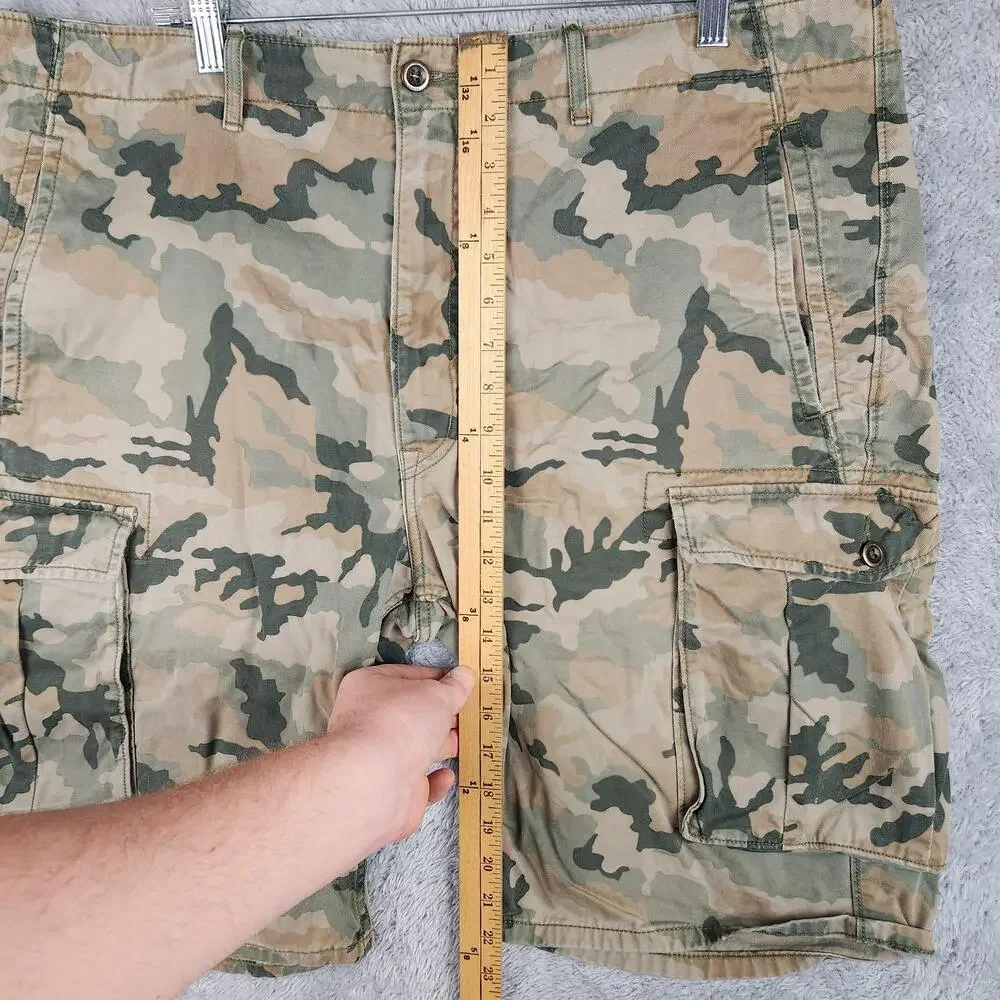 Levis Cargo Shorts Mens 36 Green Camo Utility Pockets Outdoor Army Casual Hiking